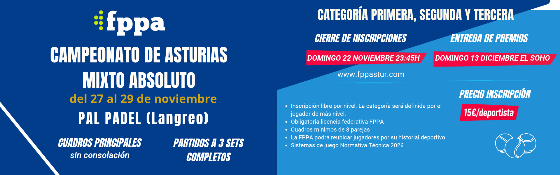 CAMPEONATO DE ASTURIAS MIXTO ABSOLUTO 2026